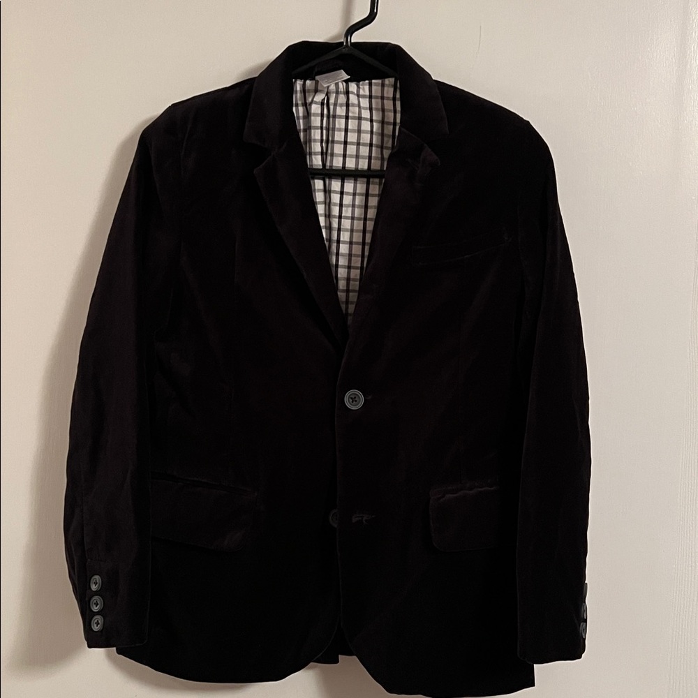 Gymboree Boys Black Velvet Blazer Size 12
